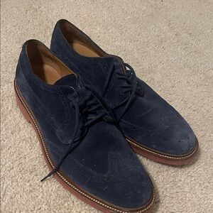 Cole Haan Navy Suede Oxford Shoes